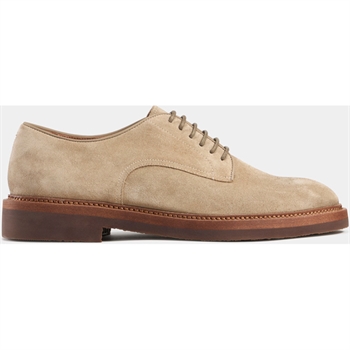 Lækre sandfarvet snørresko i ruskind fra TGA / Ahler