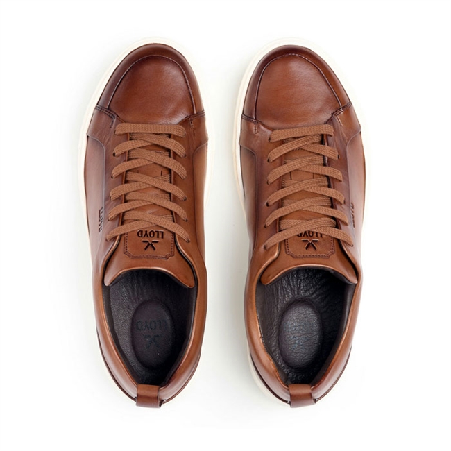 Pæn læder sneaker i brun fra Lloyd