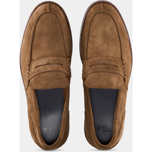 Lækre brune loafers i ruskind fra TGA / Ahler