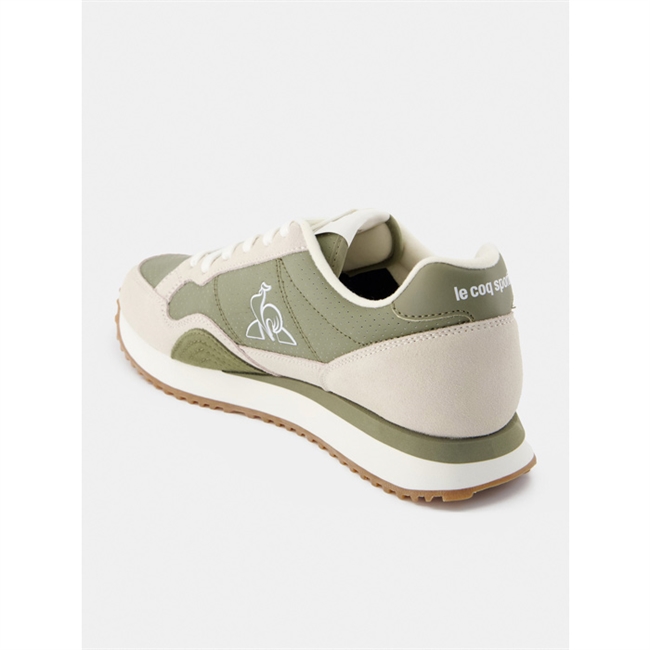 Moderne flot sneaker i hvid og grøn fra Le coq Sportif.