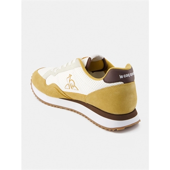 Moderne flot sneaker i hvid, gul og brun fra Le coq Sportif