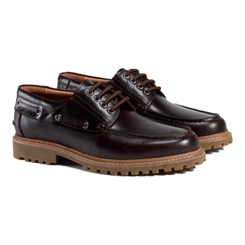 Lækre mørkebrune sejlersko i læder fra TGA / Ahler