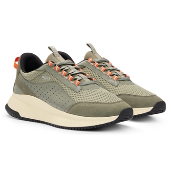 Stilfuld og Behagelig Sneaker Sko i Grøn fra BOSS