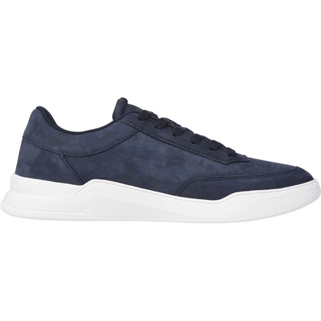 Lækker Nubuck Læder Sneaker i Blå fra Tommy Hilfiger.