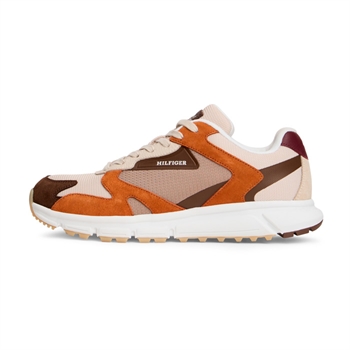 Moderne løbe sneakers i jordfarver fra Tommy Hilfiger