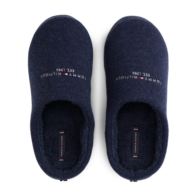 Behagelige slip-on hjemmesko i blå fra BOSS