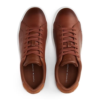 Tommy Hilfiger Court Core Leather Sneaker Cognac