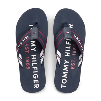 Lækre mørkeblå sandaler med logo detaljer fra Tommy Hilfiger