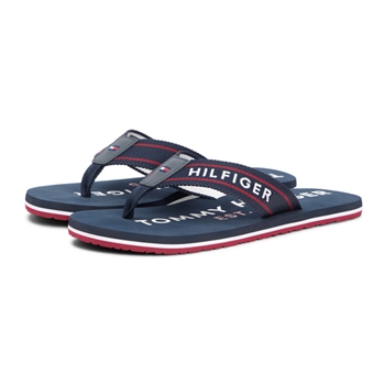 Lækre mørkeblå sandaler med logo detaljer fra Tommy Hilfiger