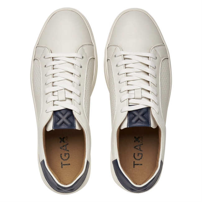 Hvide Læder Sneakers m/ Kontrask fra TGA by Ahler