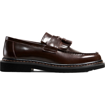 Smart brun loafer i læder fra TGA / Ahler.