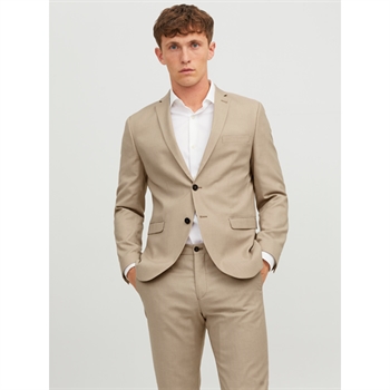 Moderne blazer i lys sandfarve fra Jack & Jones
