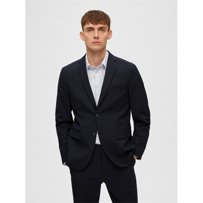 Klassisk Navy Blazer med stræk fra Selected