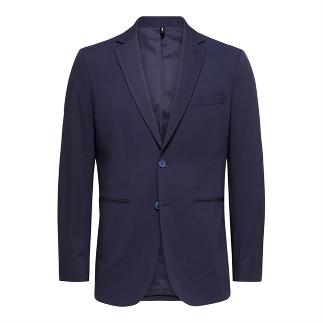 Klassisk Navy Blazer med stræk fra Selected