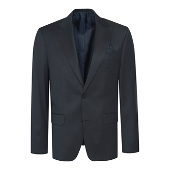 Moderne og stilren uld-blazer i mørkeblå fra Sand