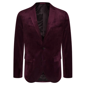 Stilfuld Mørke Lilla Velour Blazer fra Matinique.