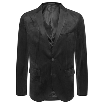 Sort Stilfuld Velour Blazer fra Matinique.