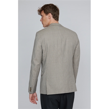 Flot små ternet beige Blazer fra Matinique.