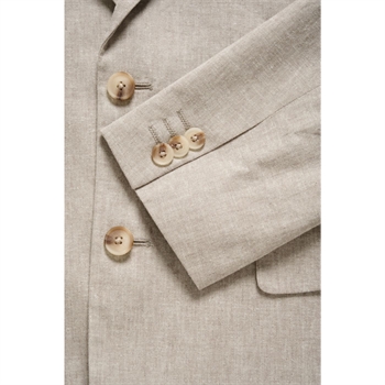 Flot og stilren hør blazer i beige fra Matinique