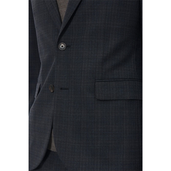 Klassisk pæn blazer i ternet brun fra Matinique