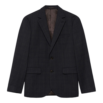 Klassisk pæn blazer i ternet brun fra Matinique