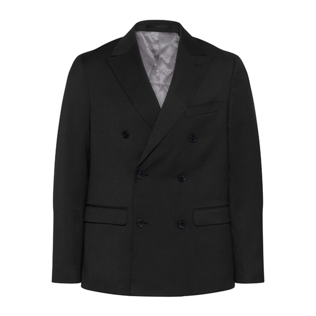 Moderne dobbeltradede blazer i sort fra Matinique
