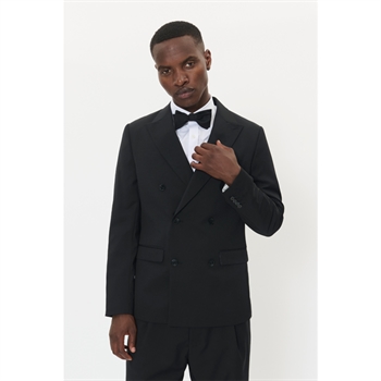Moderne dobbeltradede blazer i sort fra Matinique