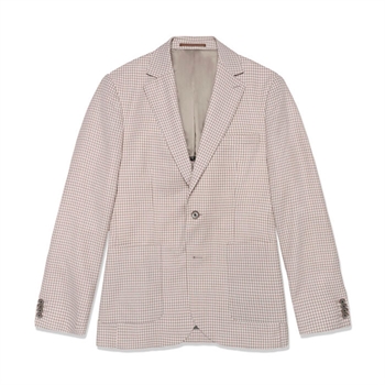 Moderne ternet blazer i sandfarve fra Matinique