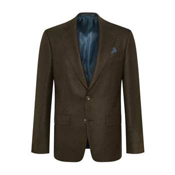 Moderne og stilren blazer i brun fra Sand