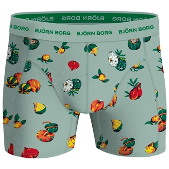3-pak boxer brief fra Björn Borg i grønne og orange farver.