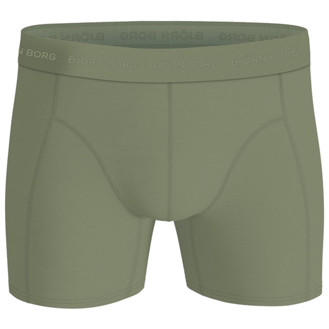 3-pak boxer brief fra Björn Borg i grønne og orange farver.