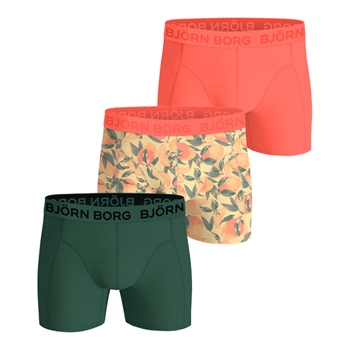 3-pak boxer underbukser i orange / grønt mix fra Björn Borg
