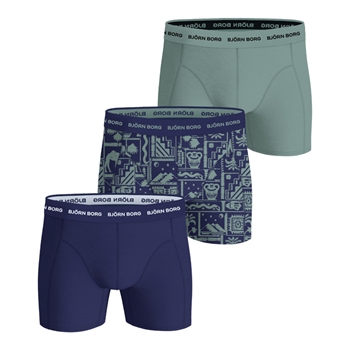 3-pak boxer underbukser i lilla / grønt mix fra Björn Borg