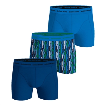 Björn Borg 3-Pack Cotton Stretch Turkis Underbukser