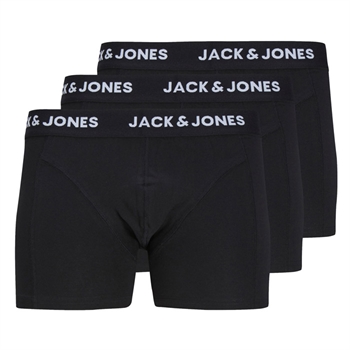 Jack & Jones 3-pak sorte bomulds trunks
