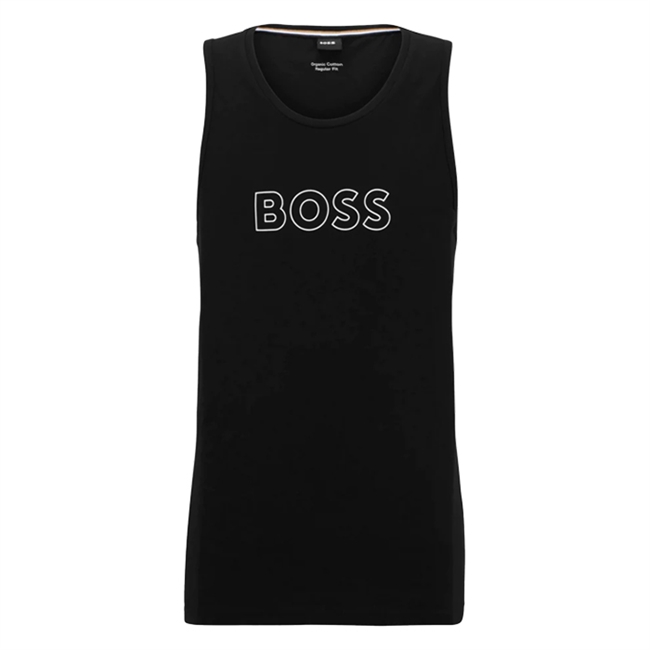 Tank Top fra BOSS med trykt logo i sort