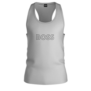 BOSS Hvid Logo Tank-Top.