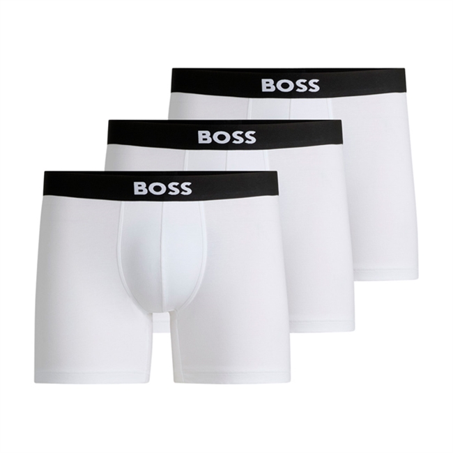 Klassisk 3-pak BOSS underbukser i hvid med sort elastik bånd