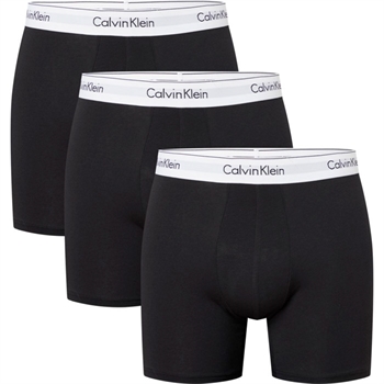 3-pak Calvin Klein underbukser i sort med hvid logo elastik.
