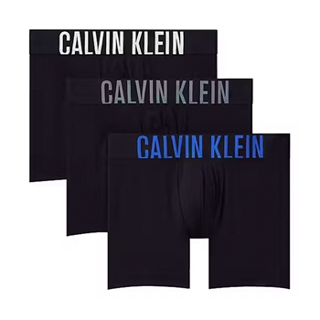 Klassisk 3-Pak Calvin Klein underbukser i sort med forskellig farvet logo