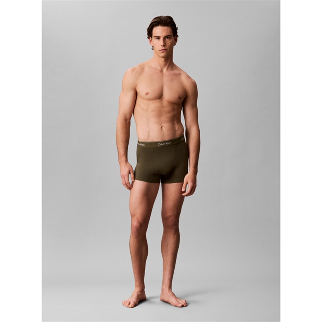 Calvin Klein 3-Pak Relaxed Fit Trunks  Grøn/Sort/Hvid stribet