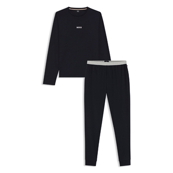 Lækkert og behageligt pyjamassæt i mørkeblå fra BOSS
