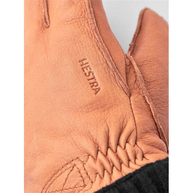 Hestra Deerskin Primaloft Rib Læder Handske Cognac 