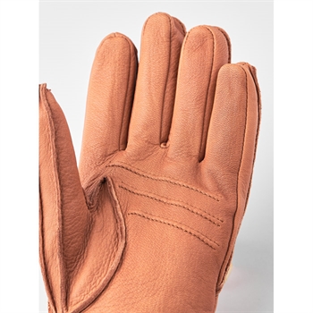 Hestra Deerskin Primaloft Rib Læder Handske Cognac 