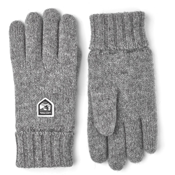 Lysegrå strik handsker med lækker varmt foer.