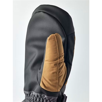 Moderne og varme ski luffer i grå og sand farve fra Hestra