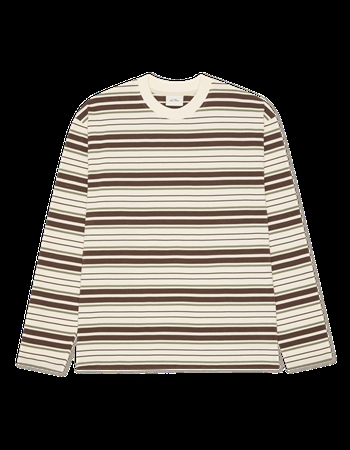 Les Deux Hvid/Brun Stribet T-shirt
