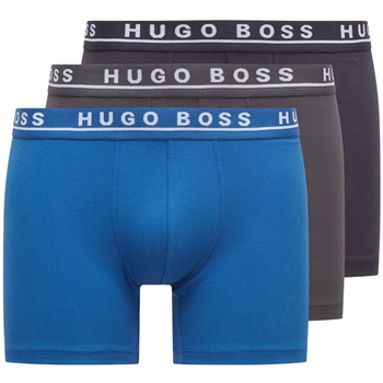 Eksklusiv Boss Underbukser med logo på elastikken i blå og grå farver