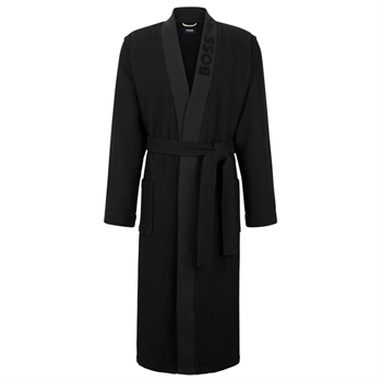BOSS Waffle Kimono Morgenkåbe Sort
