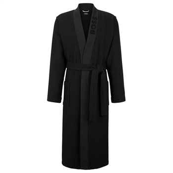 Hugo Boss Waffle Kimono Morgenkåbe Sort